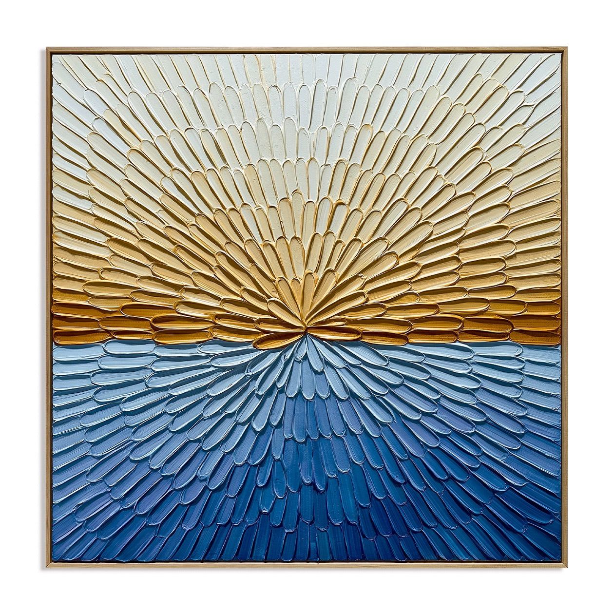 Golden Horizon Bloom Wabi-Sabi Art