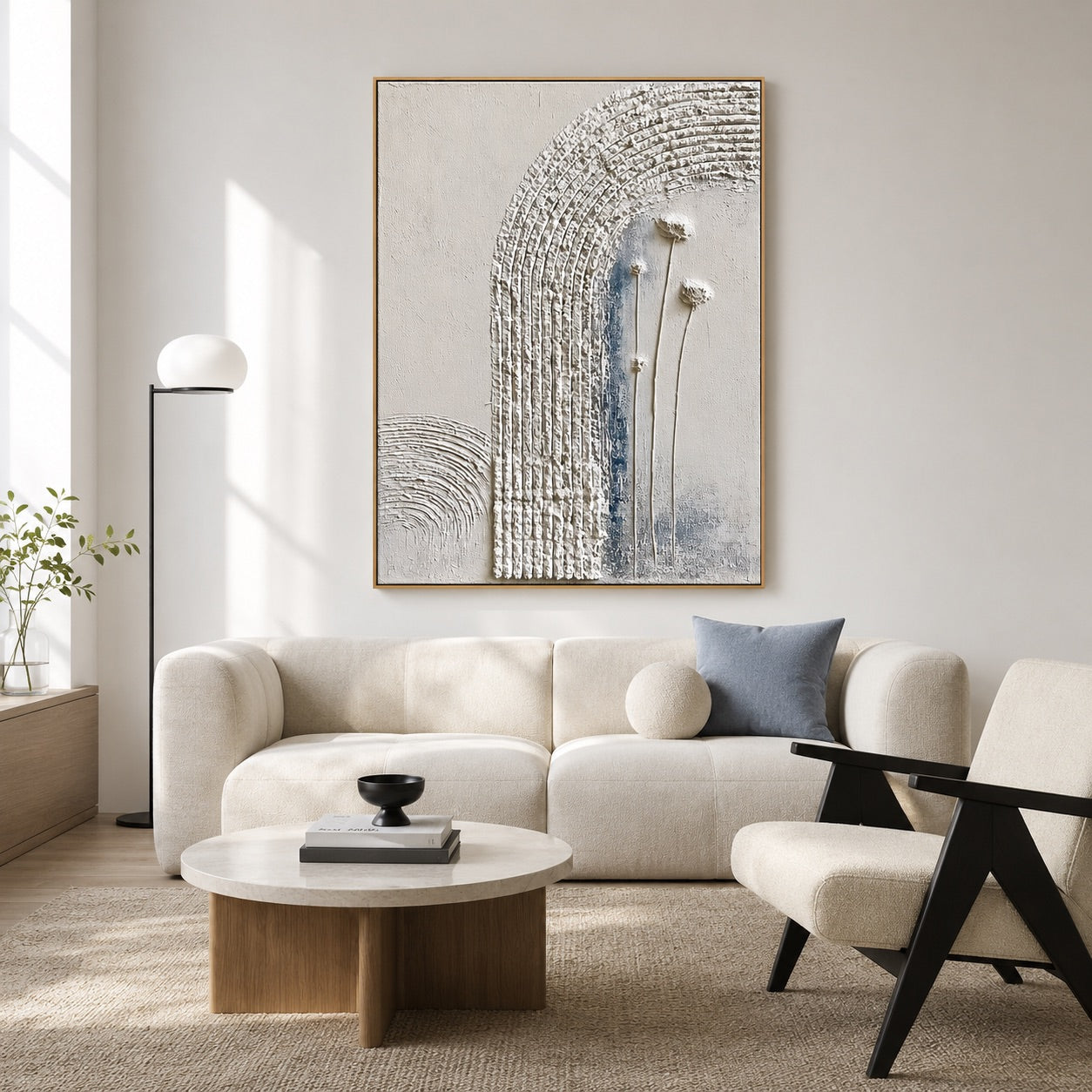 Minimal Arc Relief Wabi-Sabi Art