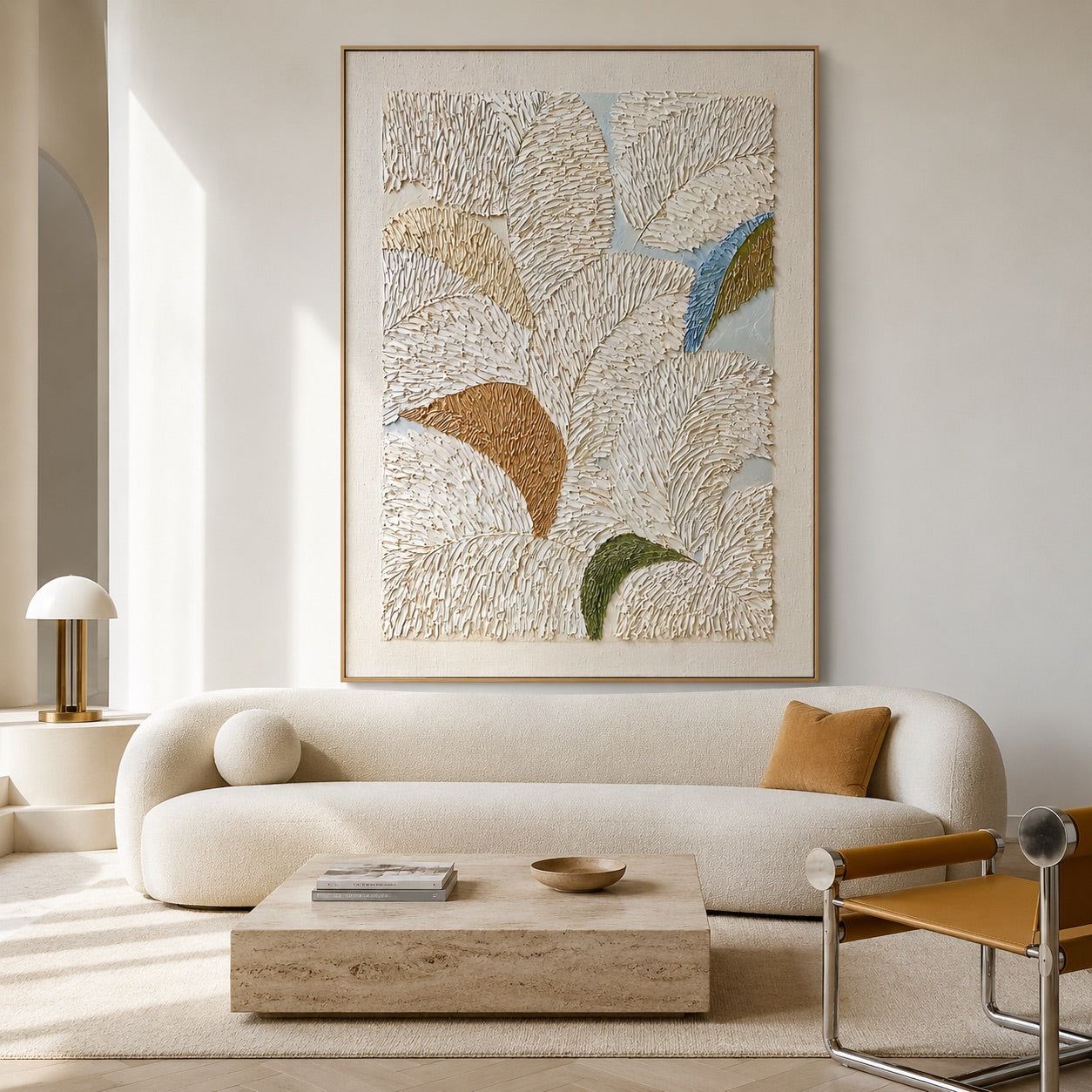 Textured Tropical Leaf Wabi-Sabi Art