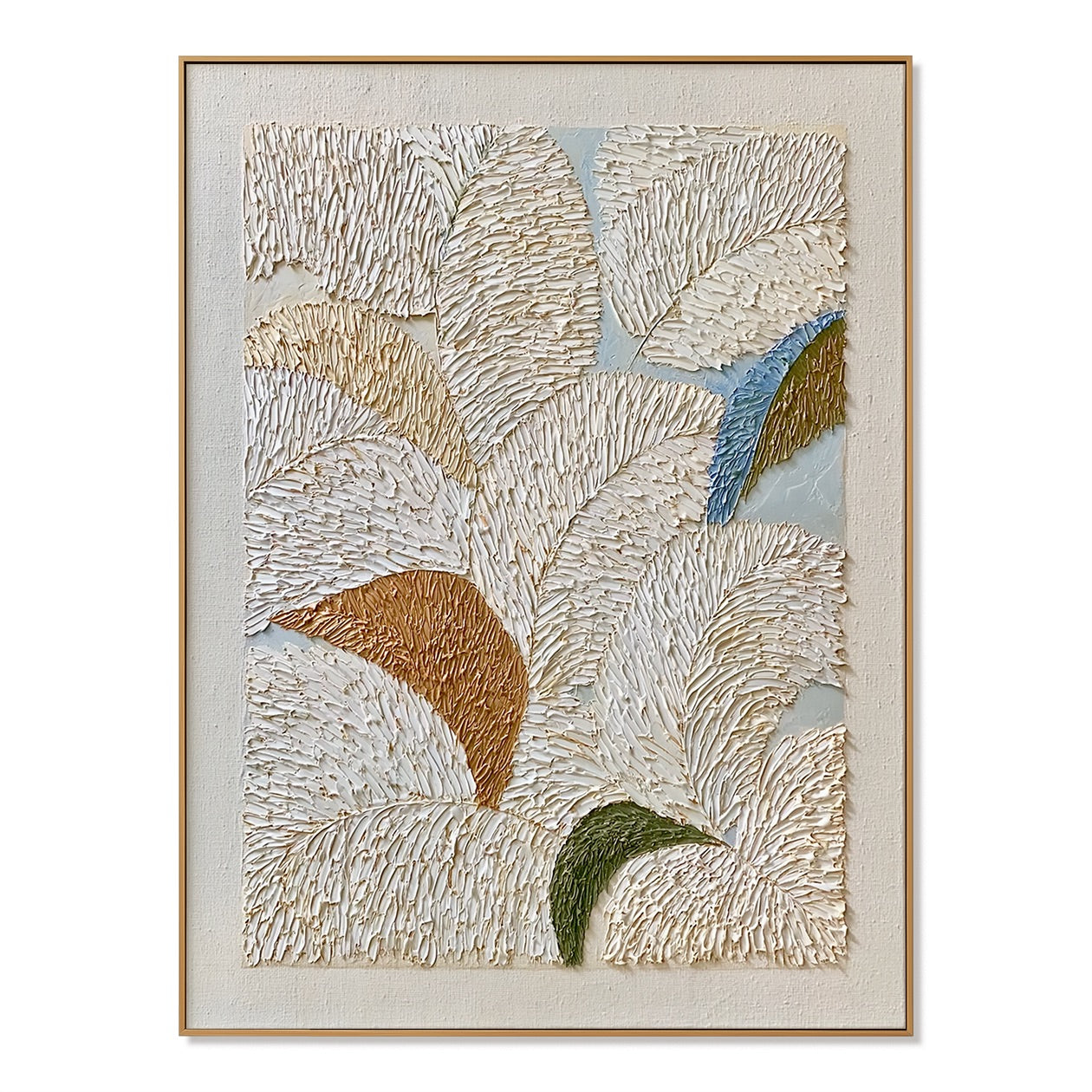 Textured Tropical Leaf Wabi-Sabi Art