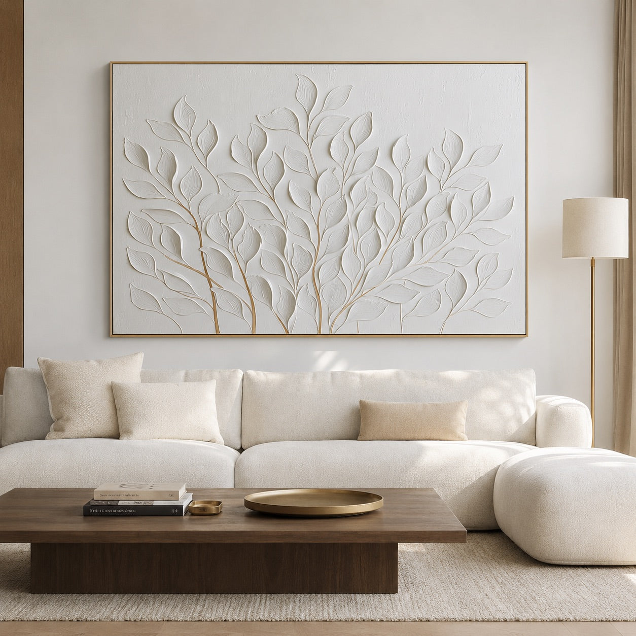 Minimalist Botanical Relief Wabi-Sabi Art