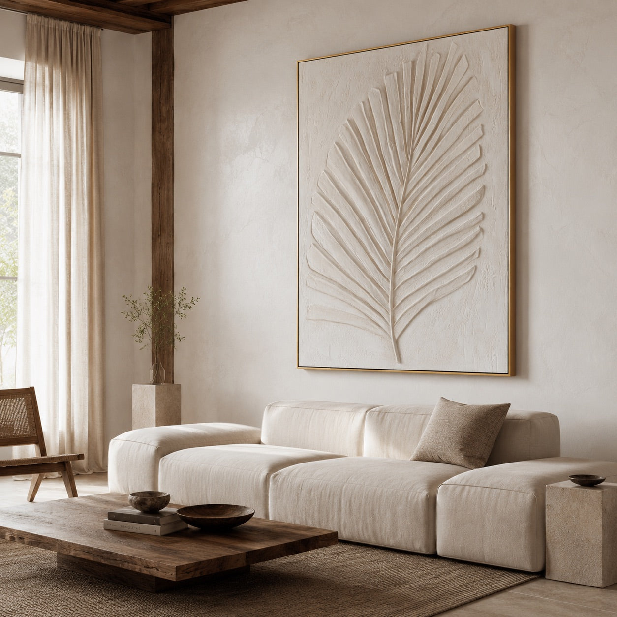 Palm Serenity Wabi-Sabi Art