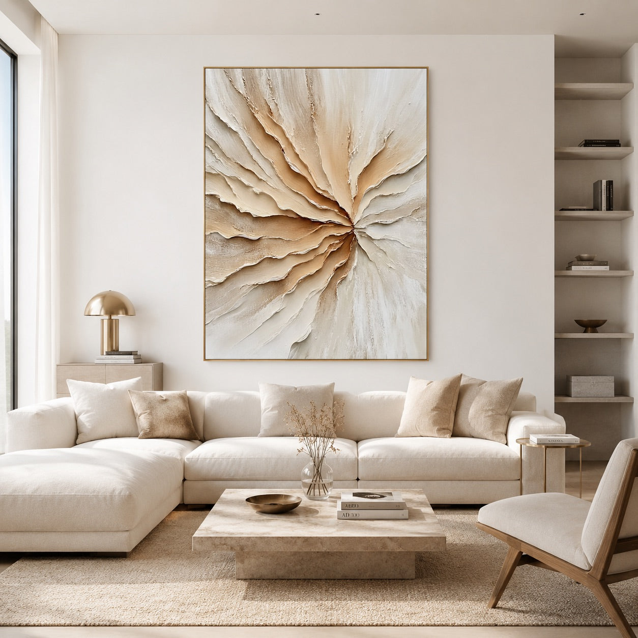 Golden Current Wabi-Sabi Art