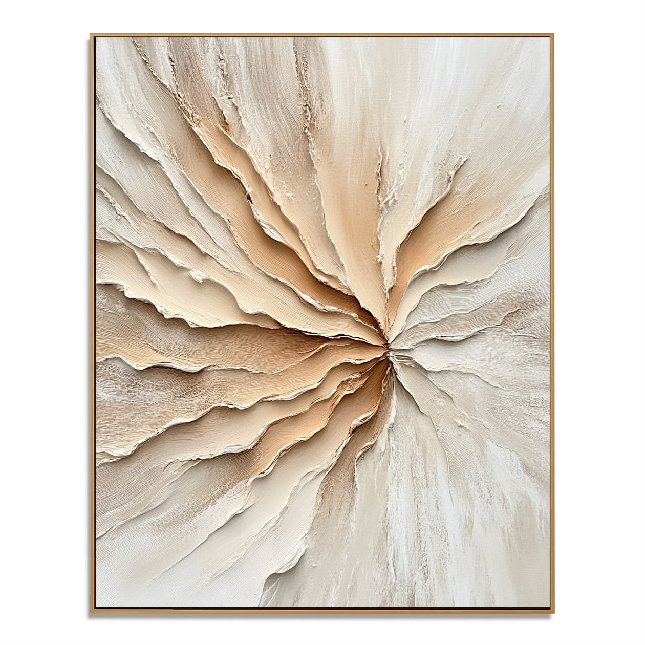 Golden Current Wabi-Sabi Art