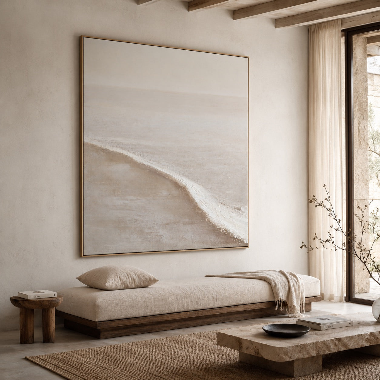 Soft Horizon Wabi-Sabi Art