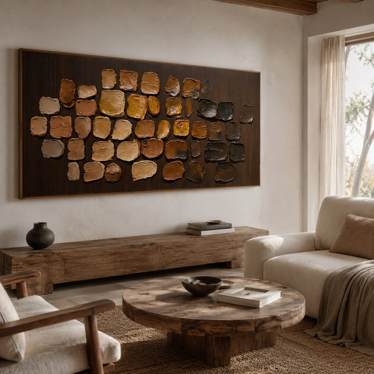 Amber Geometry Wabi-Sabi Art
