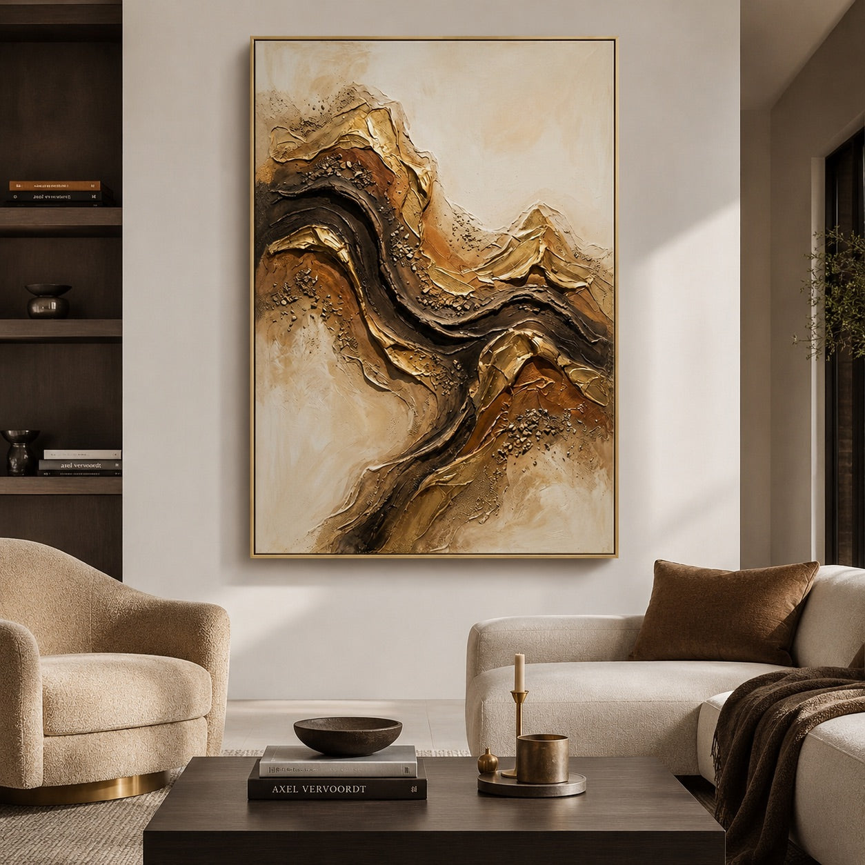 Golden Strata Wabi-Sabi Art