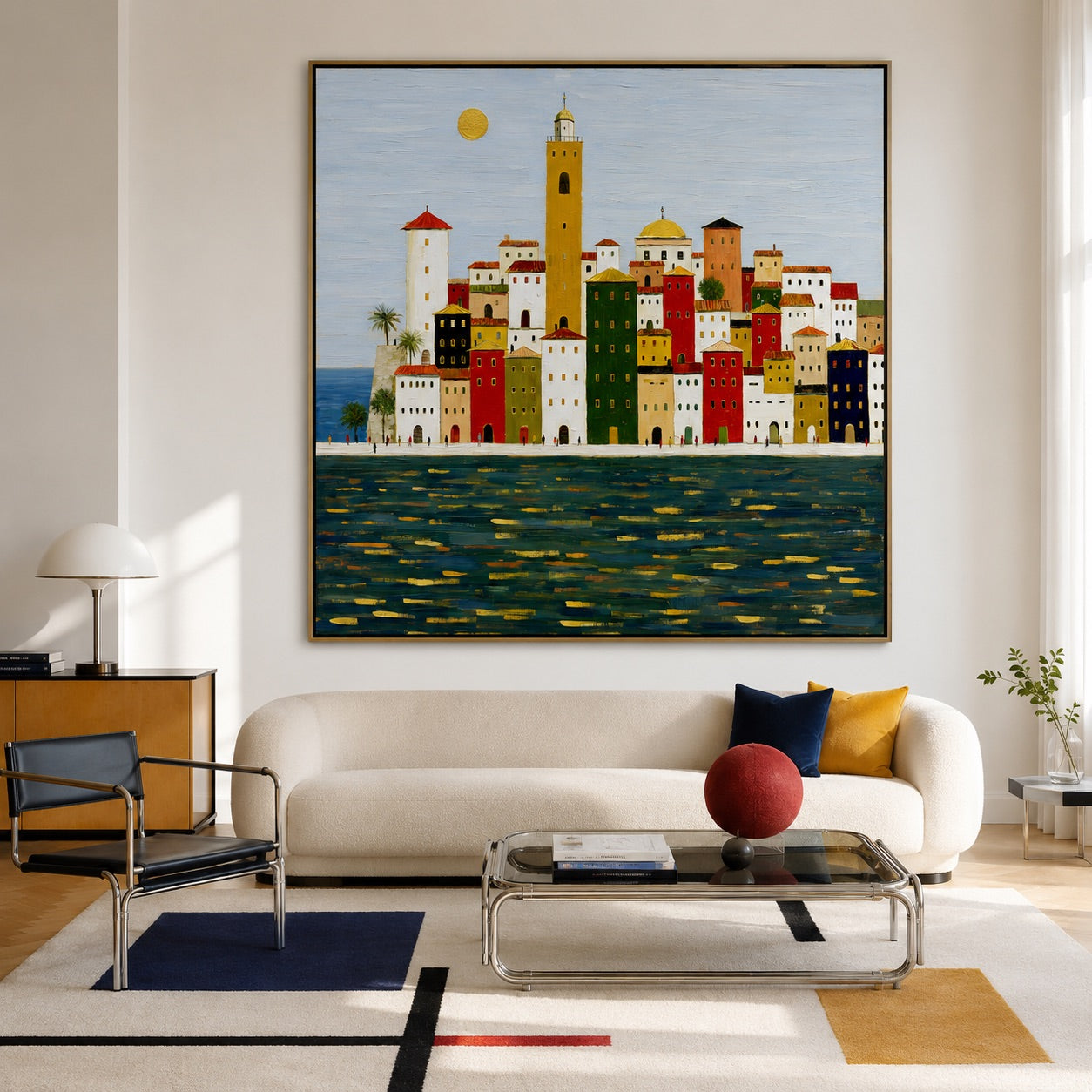 Golden Harbor City Contemporary Painting