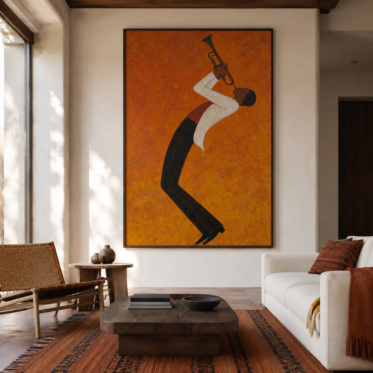 Dream of Jazz Surrealism Whimsical Oil Painting