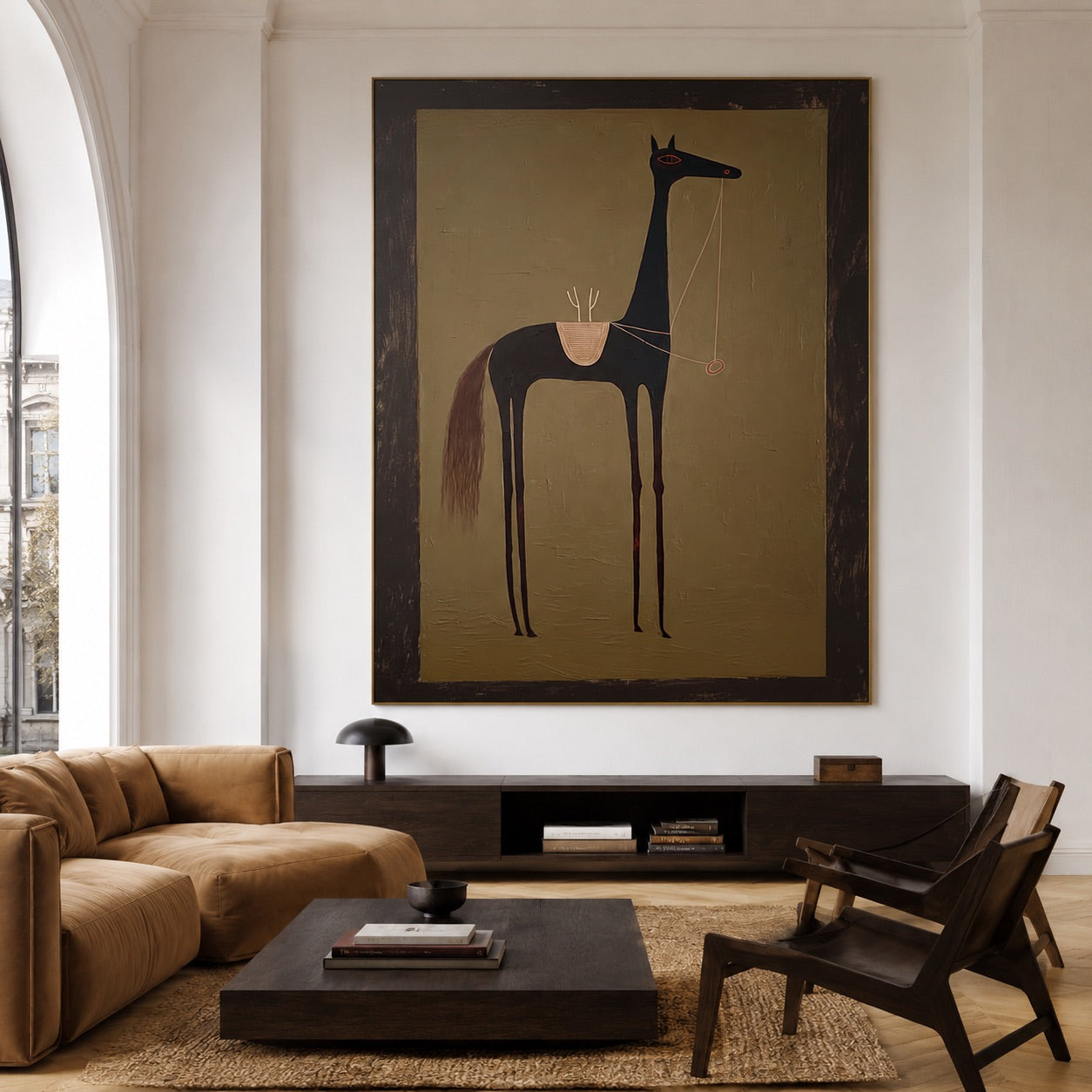 Sacred Horse Surrealism Whimsical Oil Painting