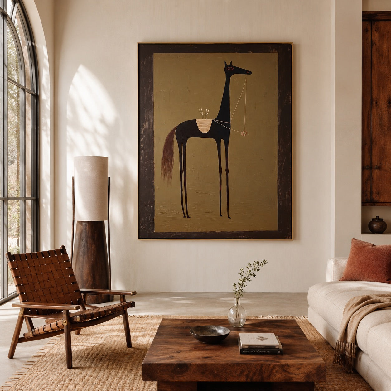 Sacred Horse Surrealism Whimsical Oil Painting