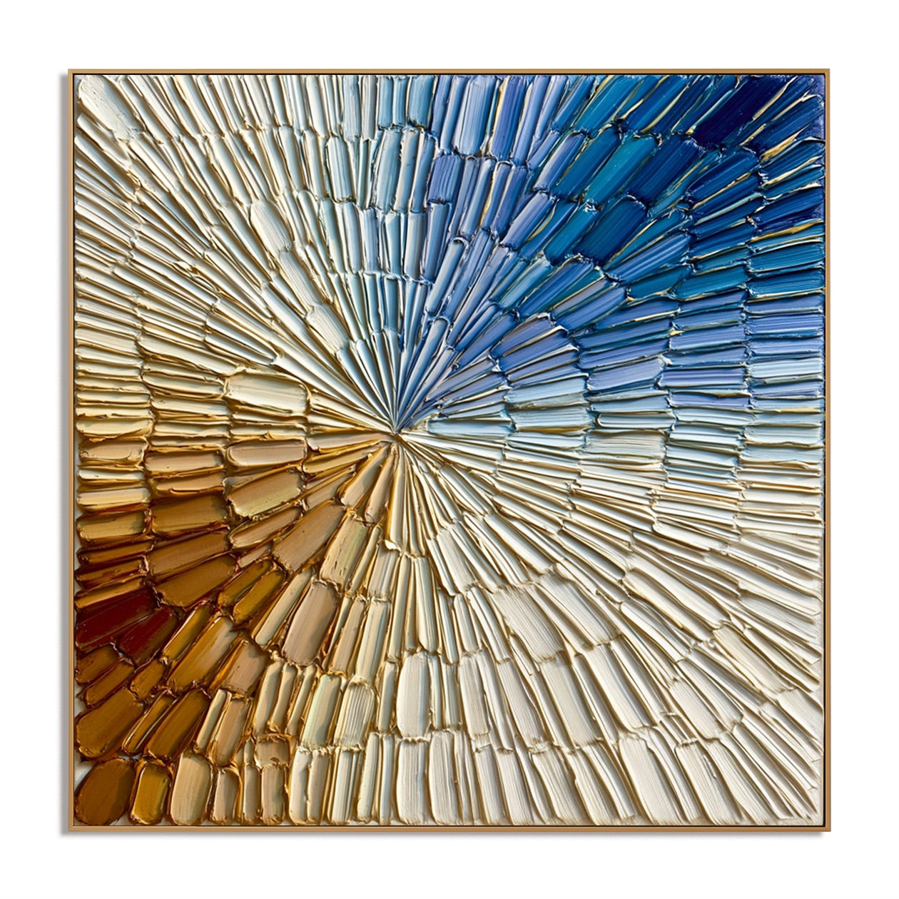 Sunburst Horizon Relief Wabi-Sabi Art