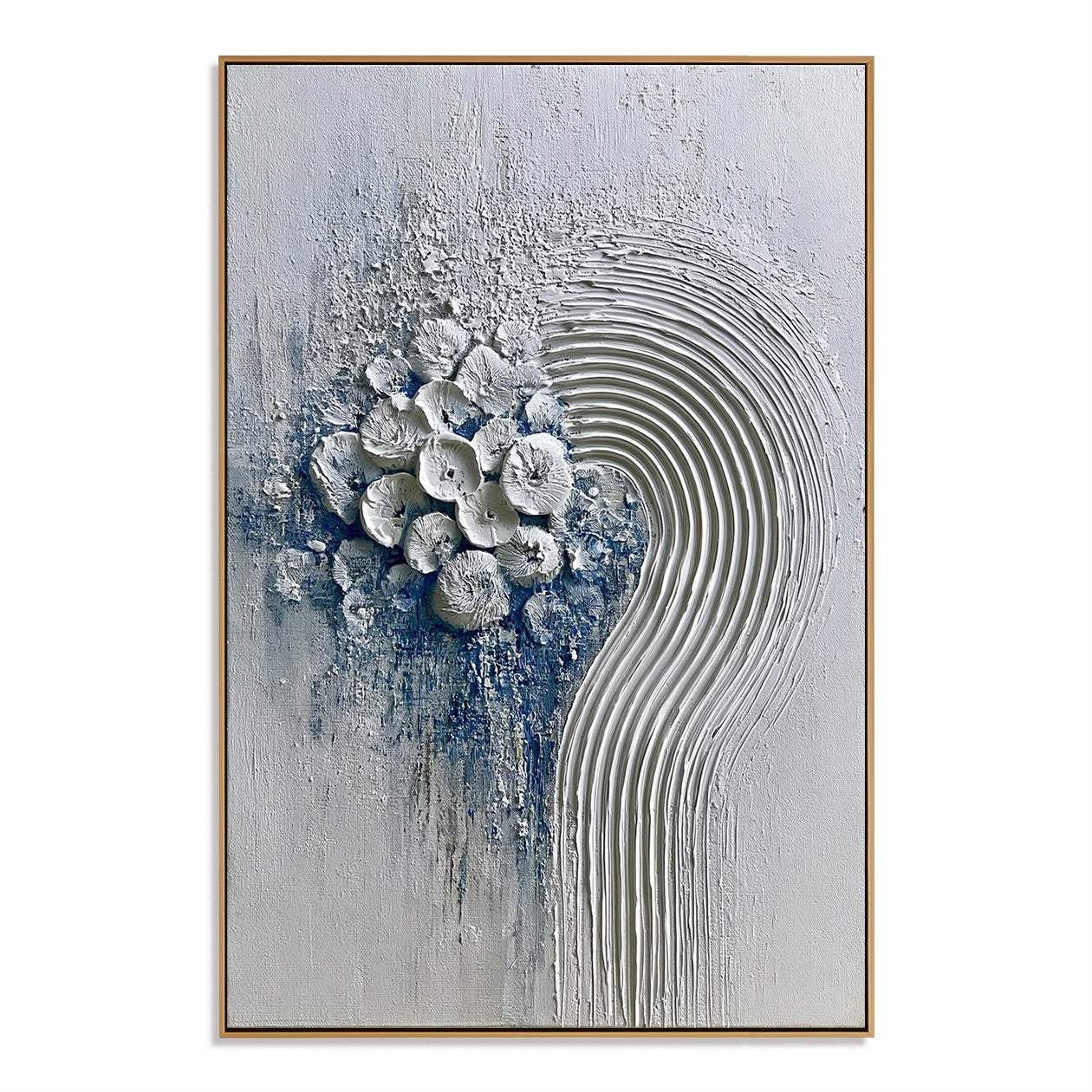 Floral Arc Relief Wabi-Sabi Art
