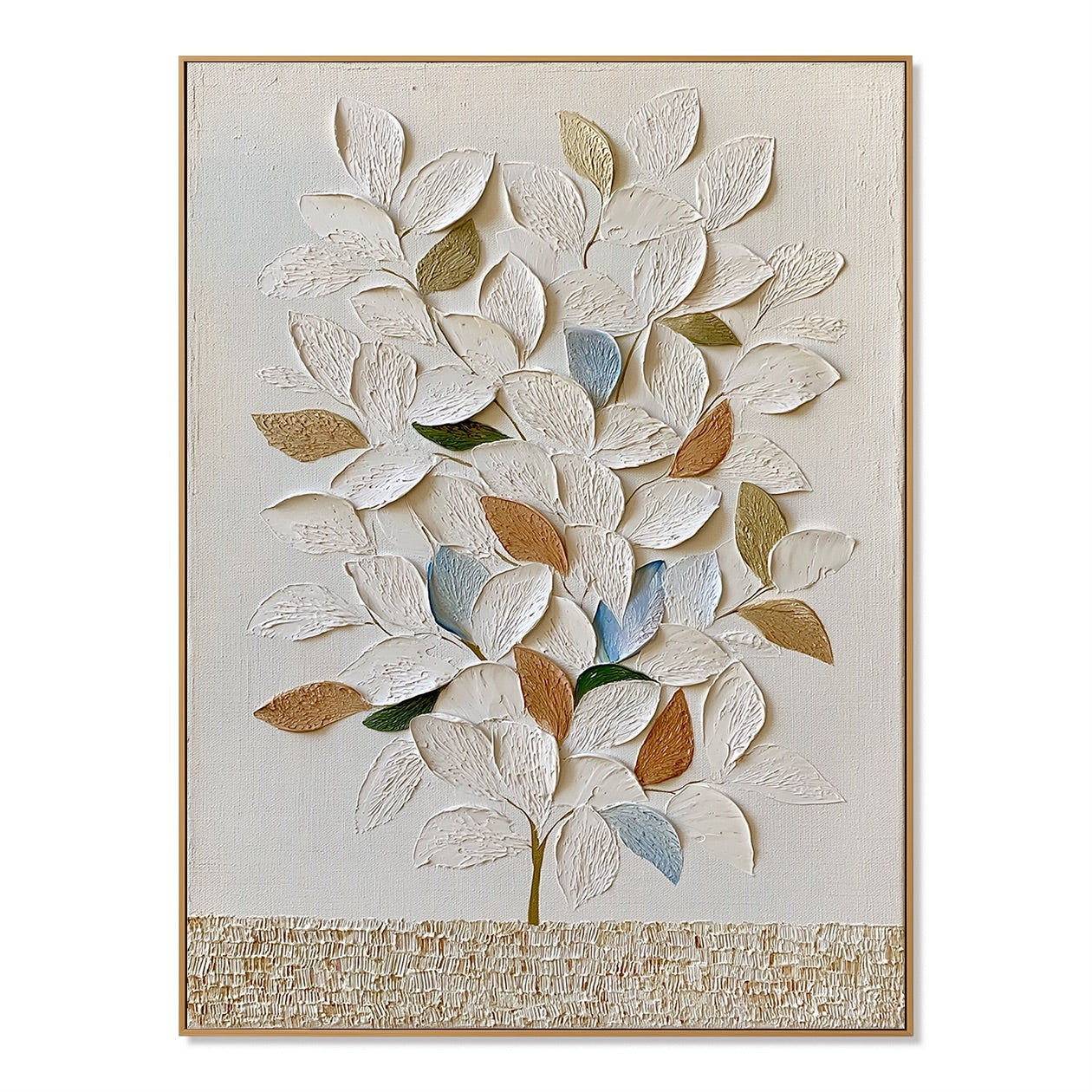 Textured Botanical Tree Wabi-Sabi Art