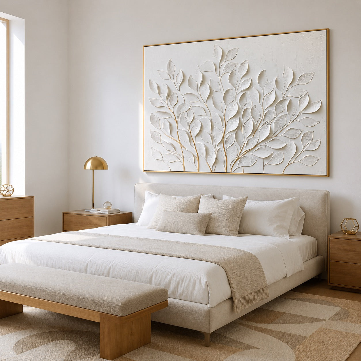 Minimalist Botanical Relief Wabi-Sabi Art