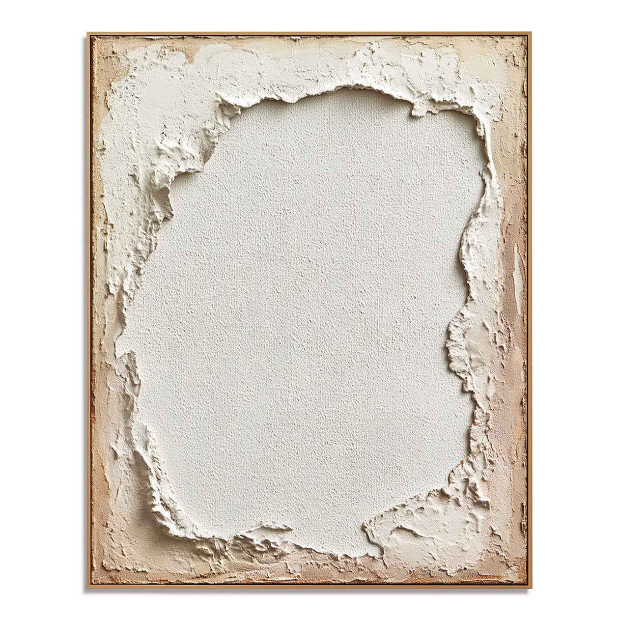 Torn Plaster Minimal Wabi-Sabi Art