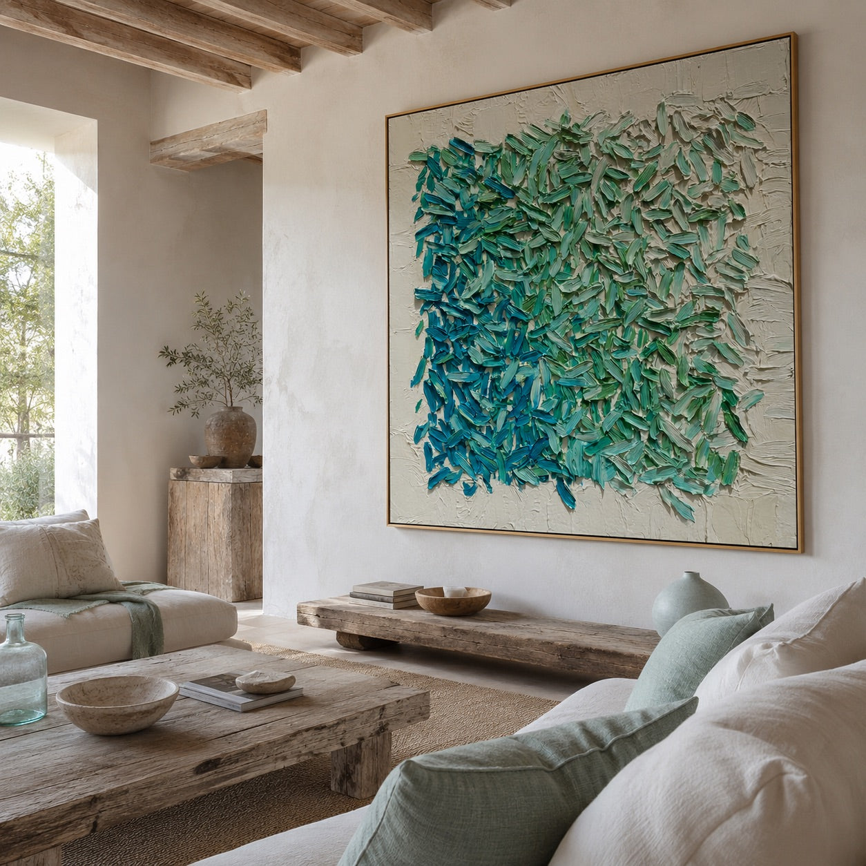 Ocean Inspired Abstract Wabi-Sabi Art