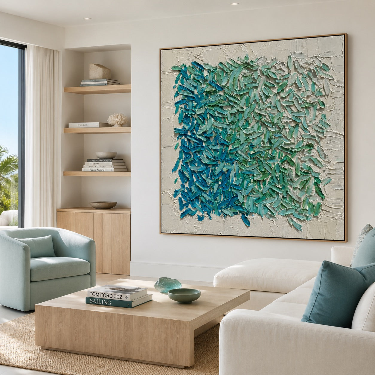 Ocean Inspired Abstract Wabi-Sabi Art