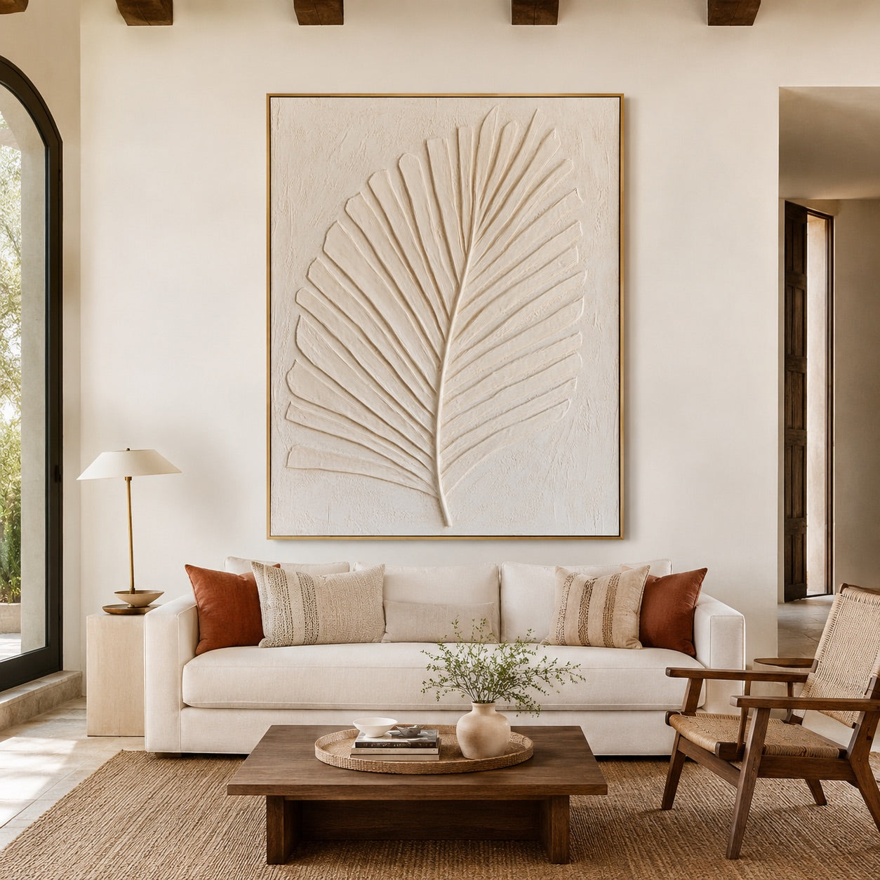 Palm Serenity Wabi-Sabi Art