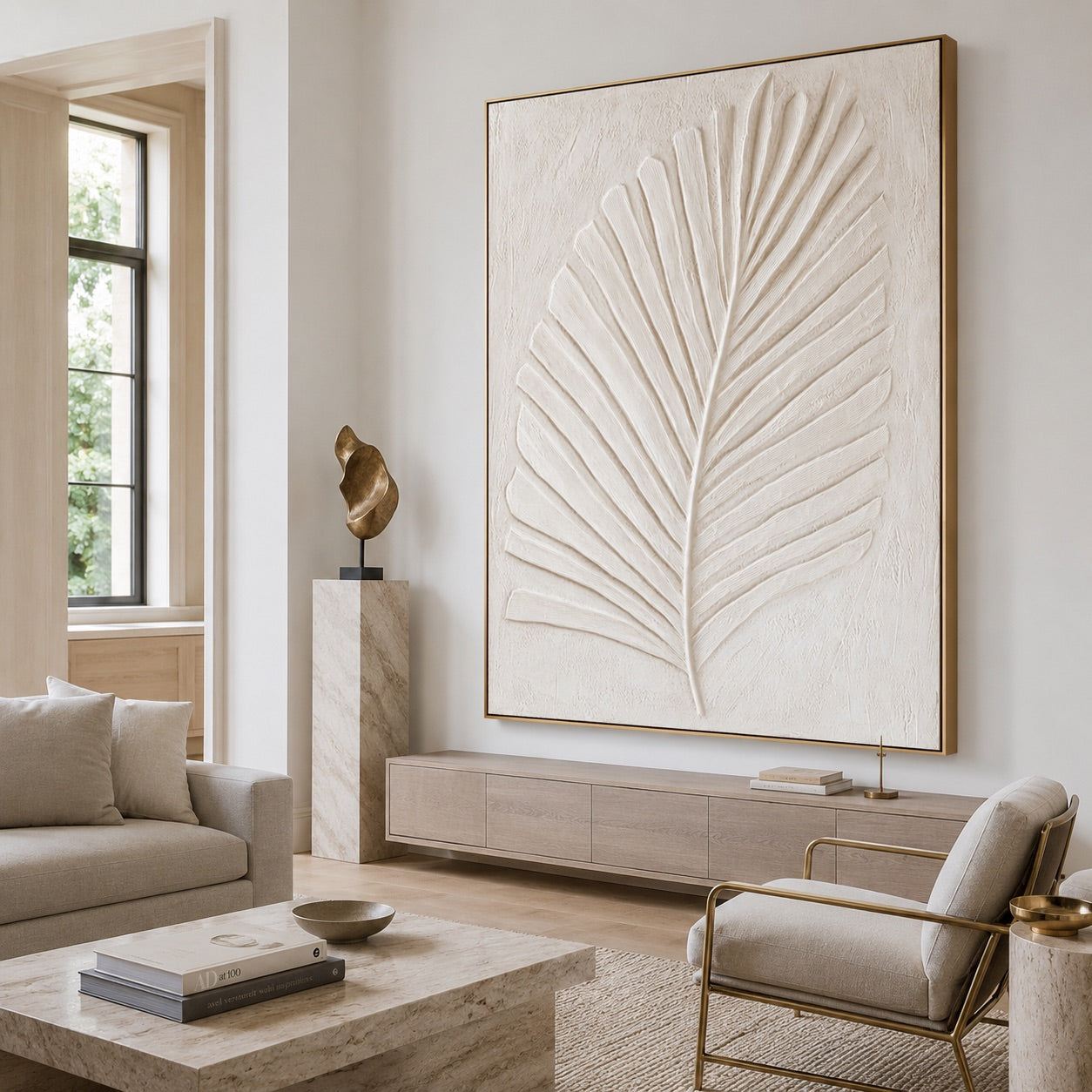 Palm Serenity Wabi-Sabi Art