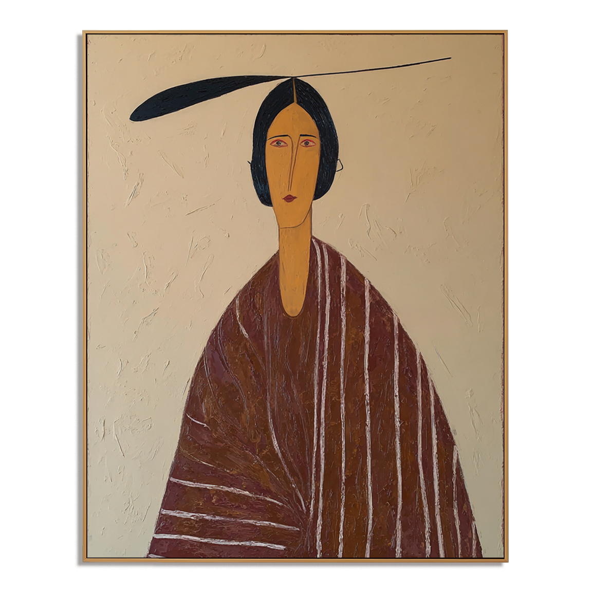 Timeless Woman Surrealism Whimsical Oil Painting