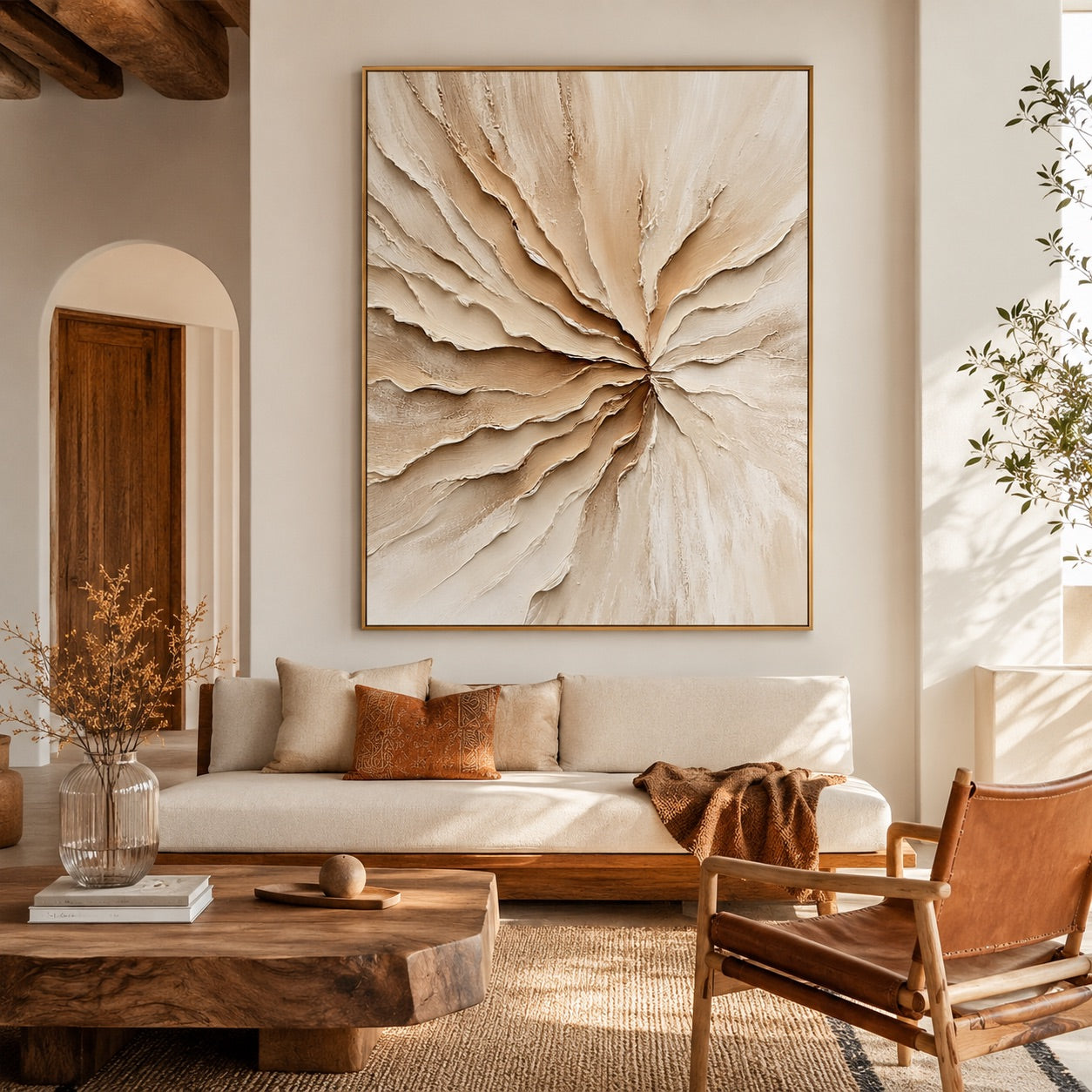Golden Current Wabi-Sabi Art