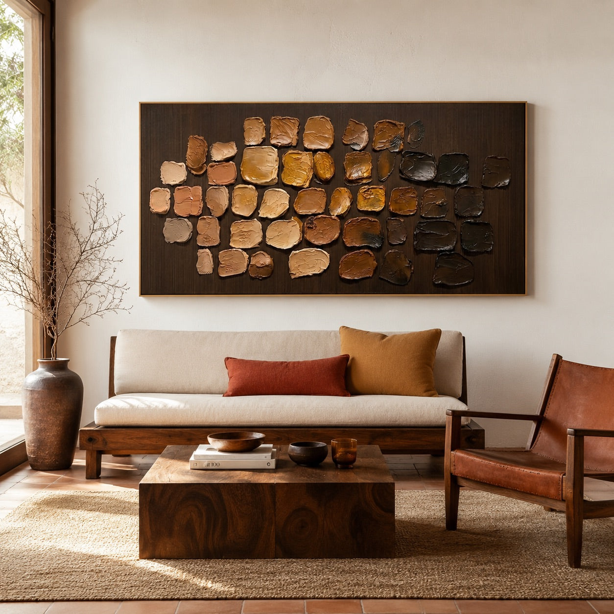 Amber Geometry Wabi-Sabi Art