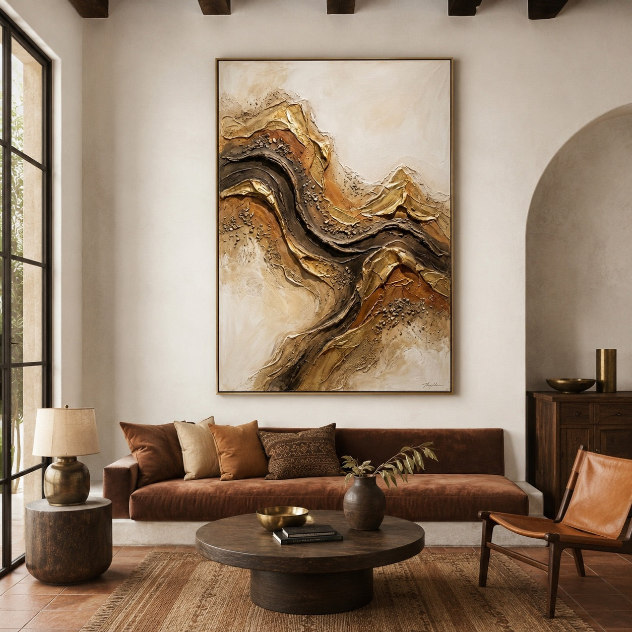 Golden Strata Wabi-Sabi Art