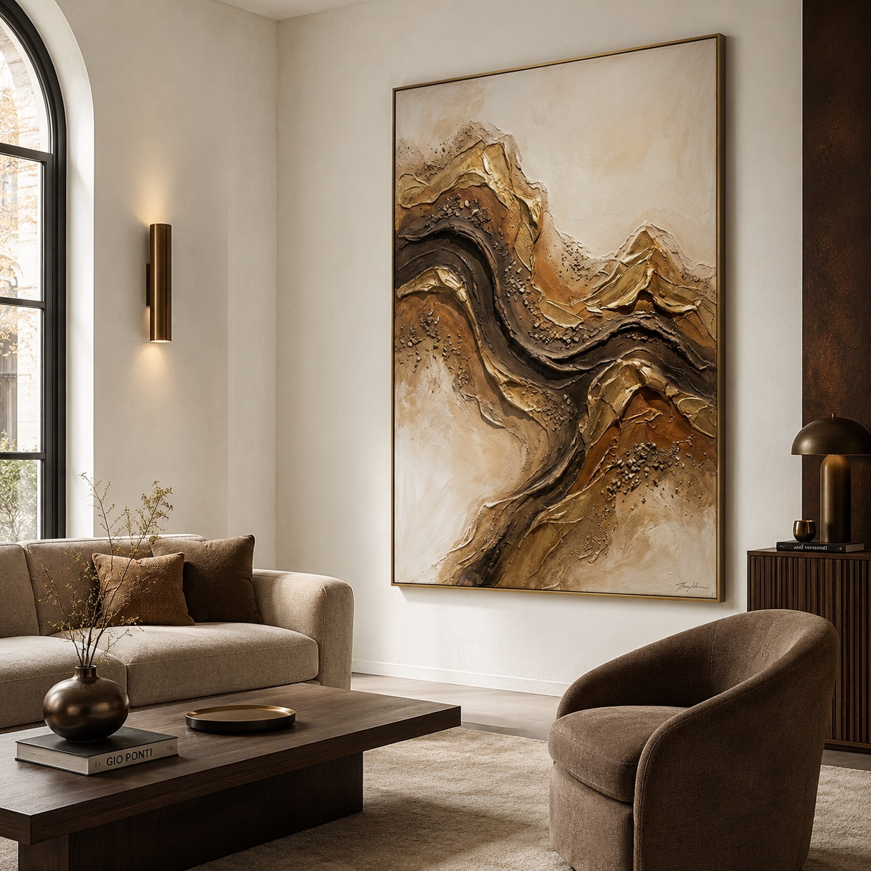 Golden Strata Wabi-Sabi Art