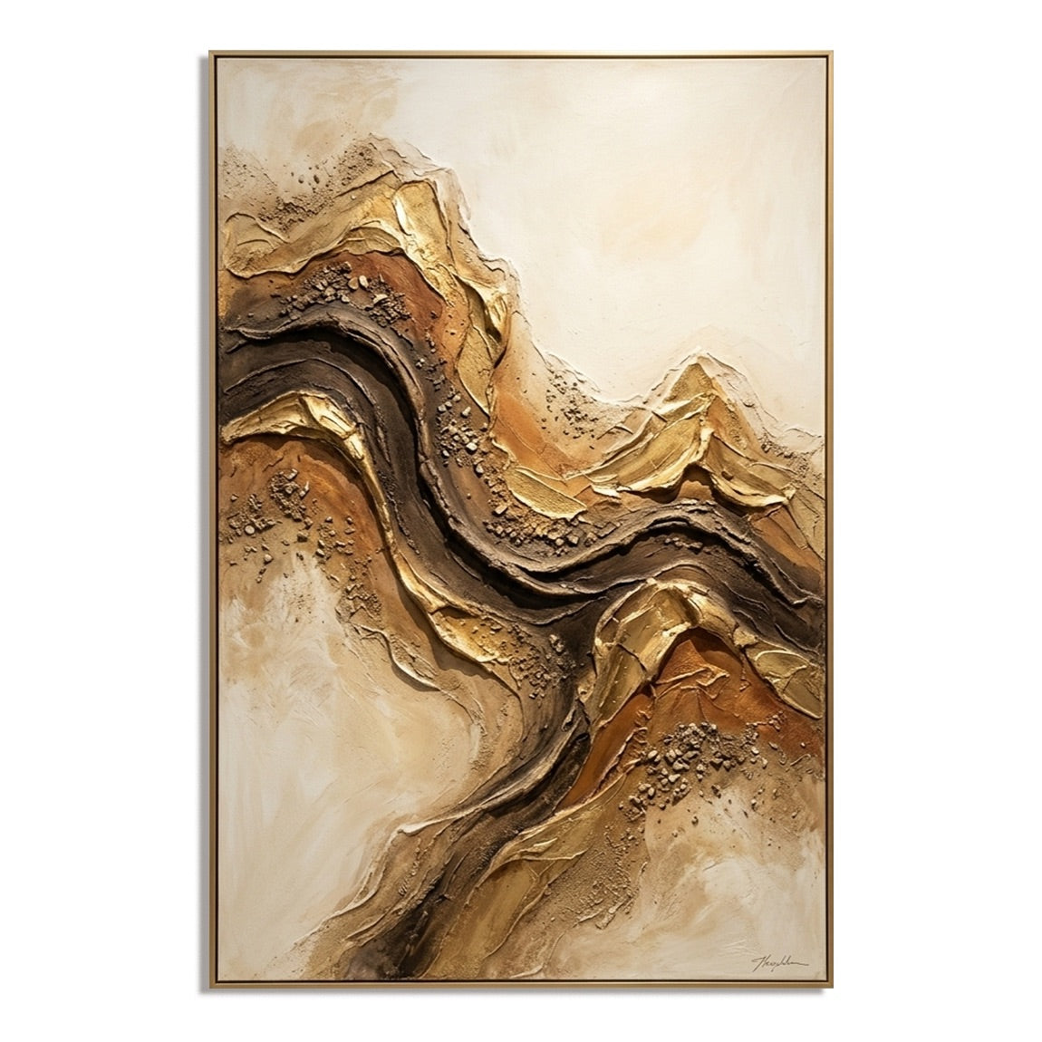 Golden Strata Wabi-Sabi Art