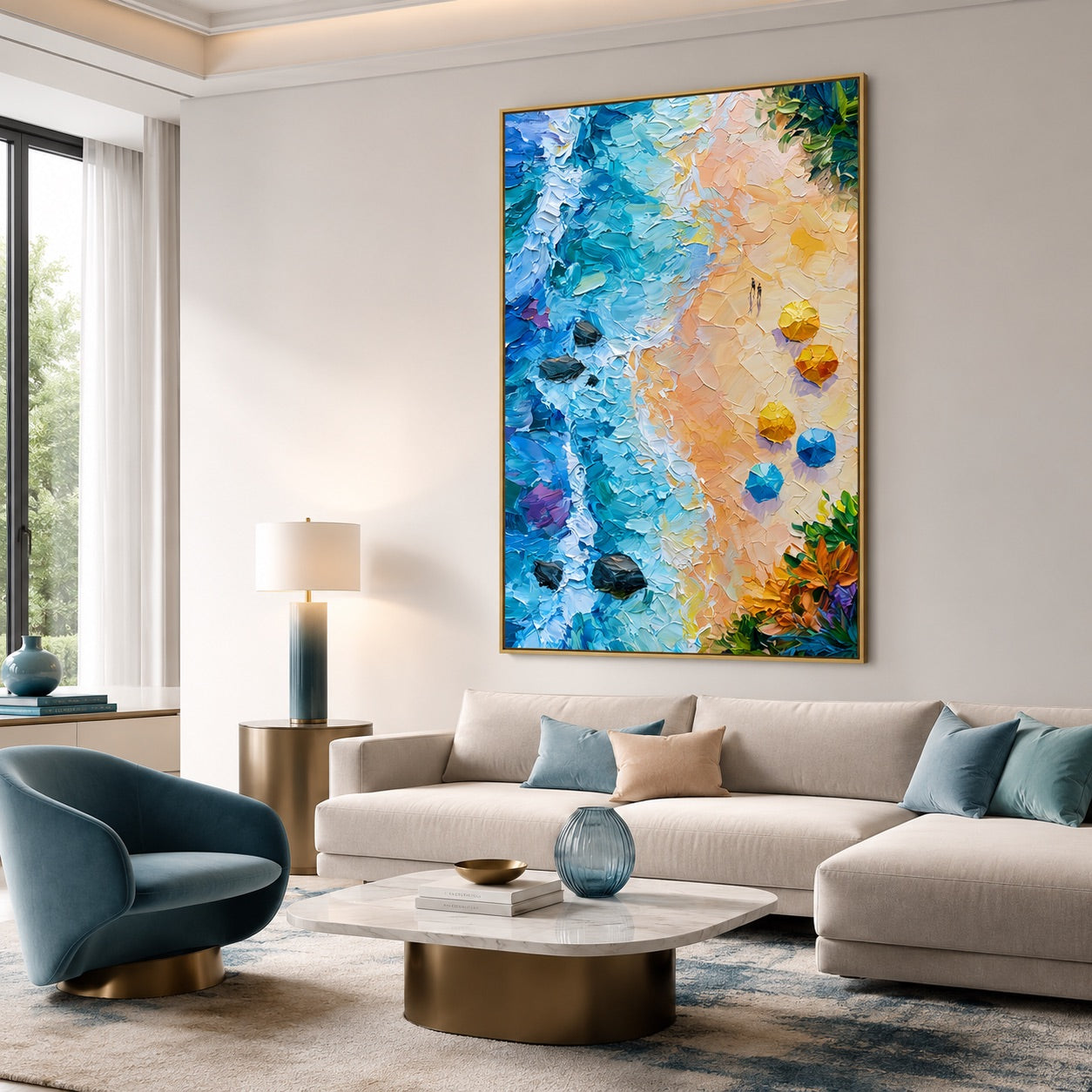 Coastal Sunshine Art Wabi-Sabi Art