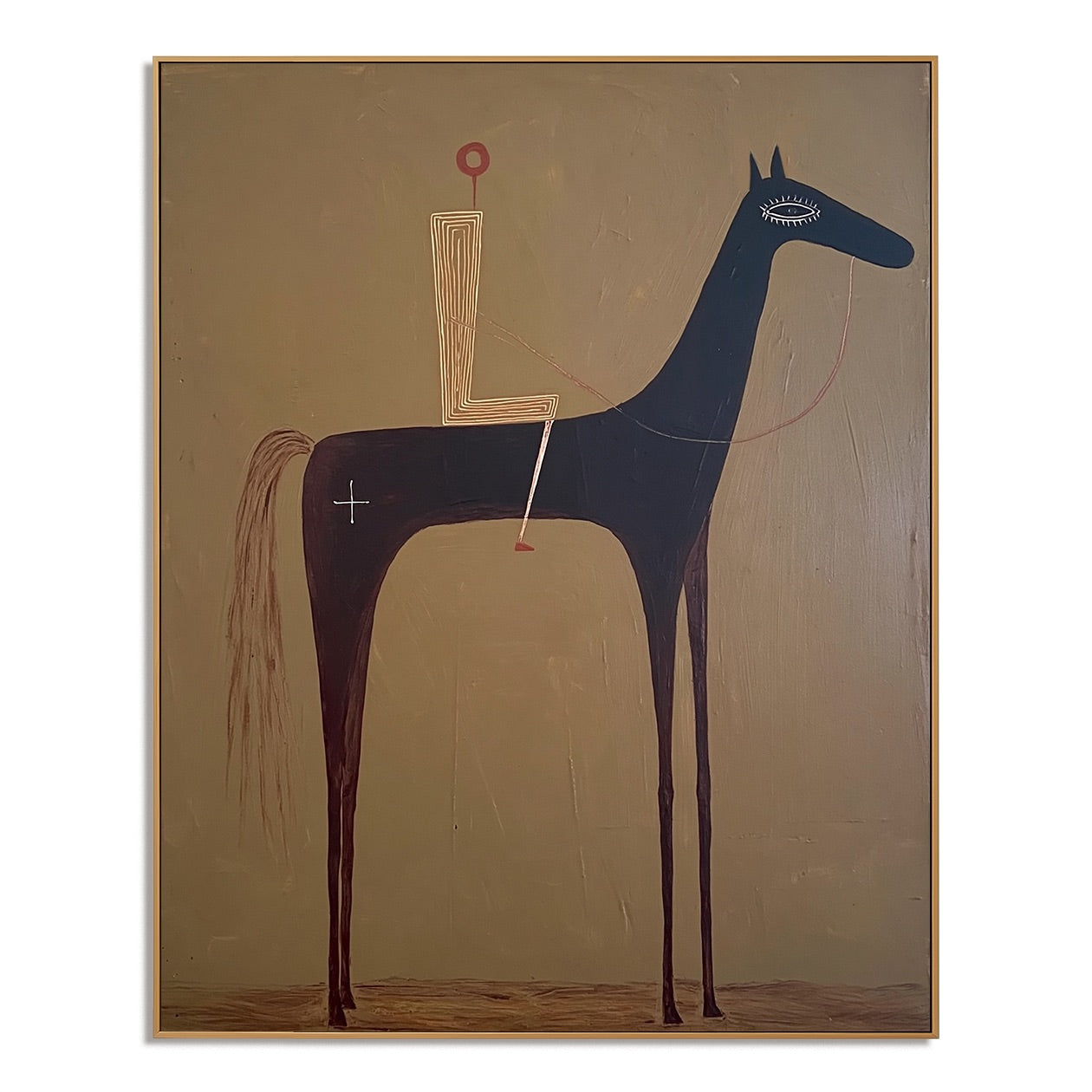 Silent Rider Surrealism Whimsical Oil Painting
