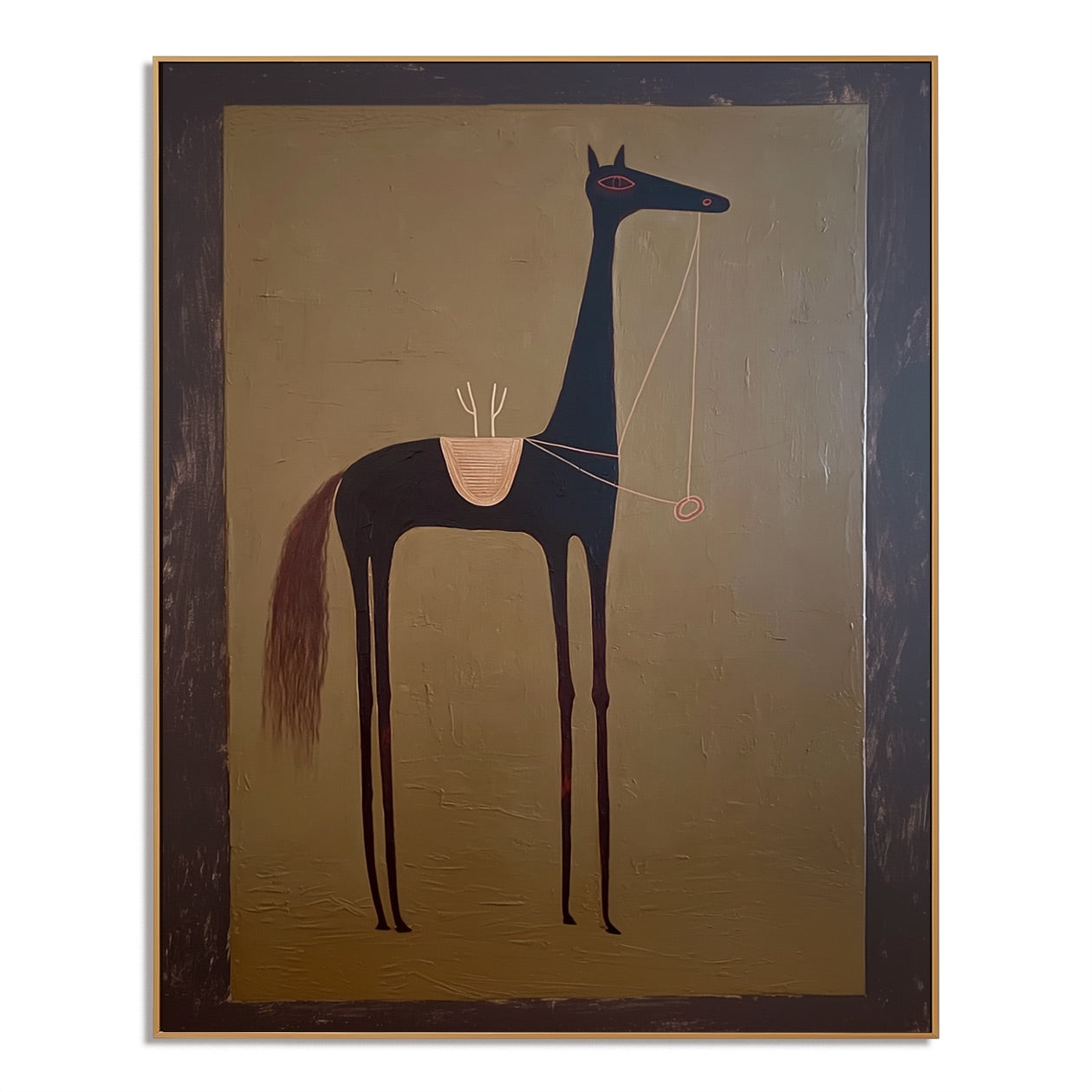 Sacred Horse Surrealism Whimsical Oil Painting