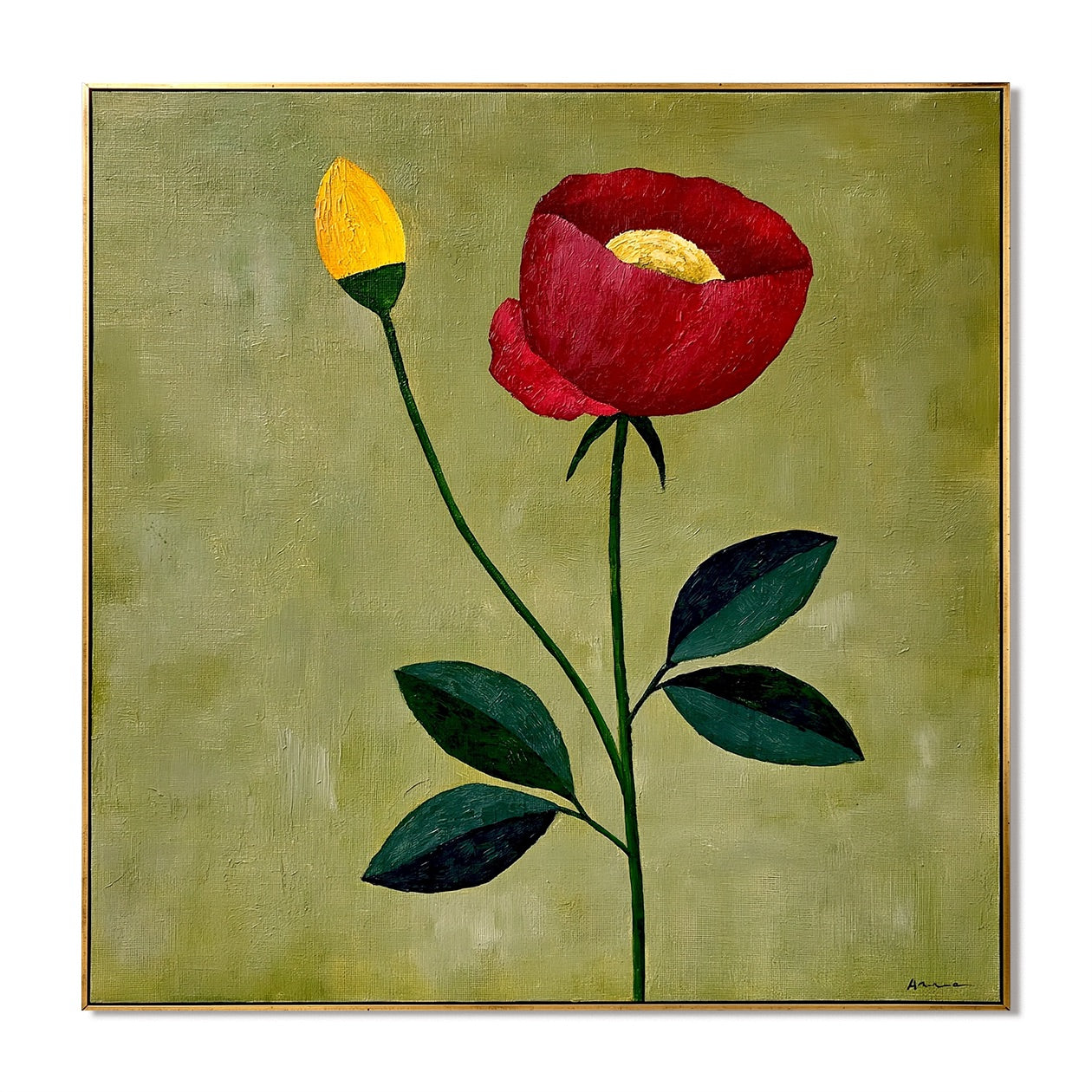 Bloom in Silence Minimalist Art
