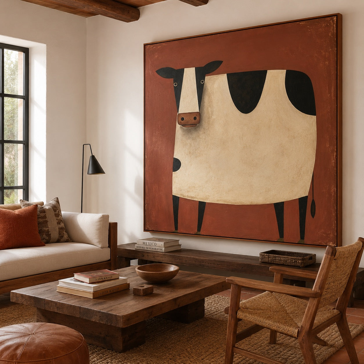 Whimsical Cow Surrealism Whimsical Oil Painting