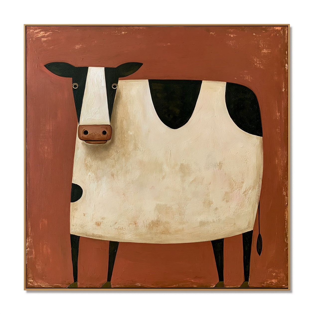 Whimsical Cow Surrealism Whimsical Oil Painting