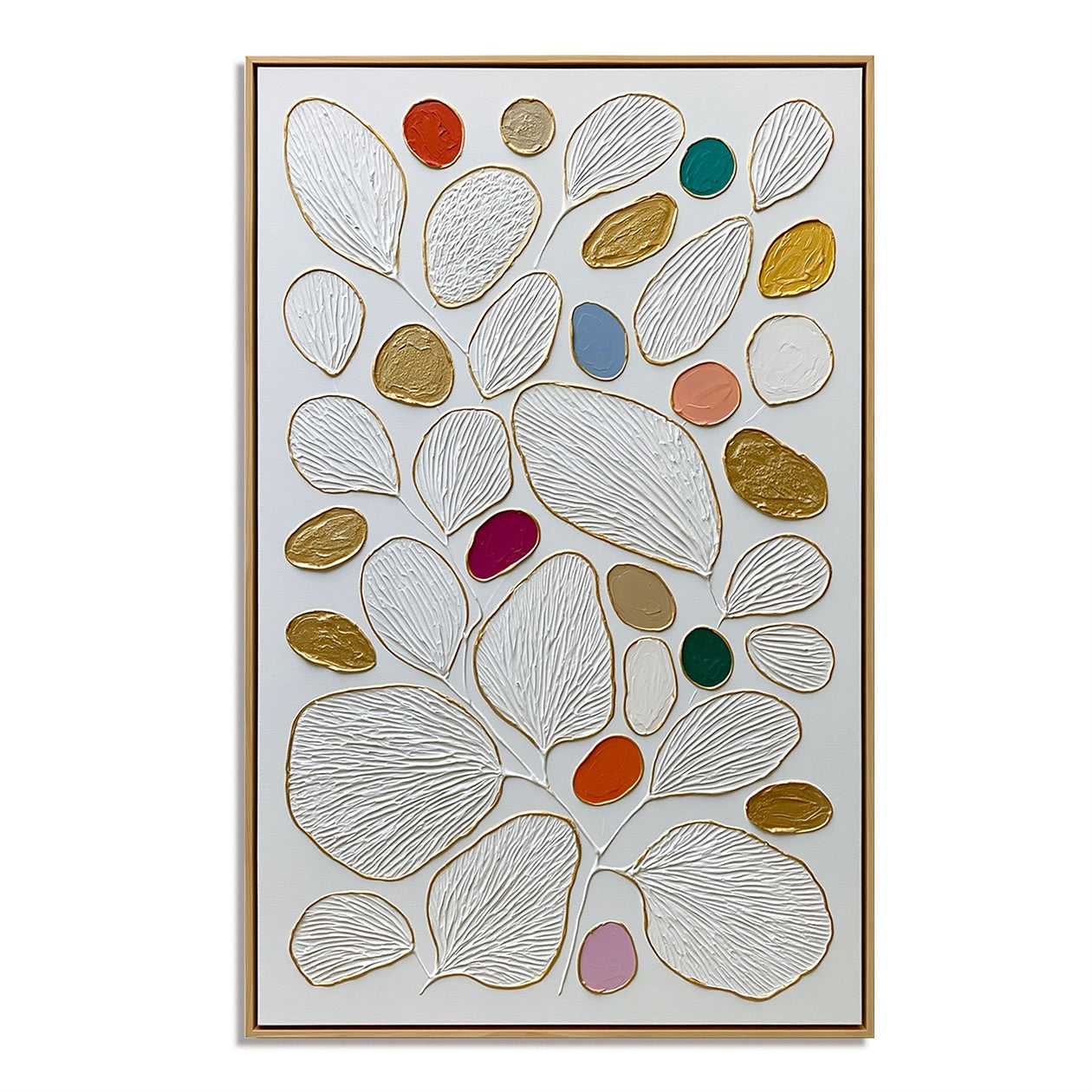 Golden Petal Field Wabi-Sabi Art
